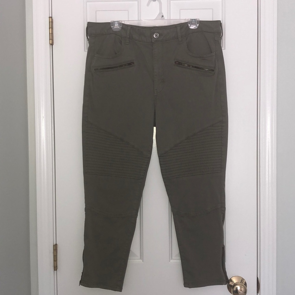 American Eagle Olive Green Moto Pants, size 20